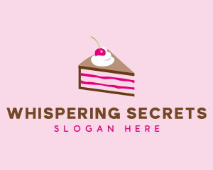 Cherry Cake Dessert logo design