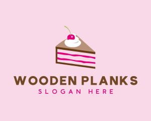 Cherry Cake Dessert logo design