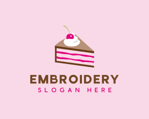 Cherry Cake Dessert logo design