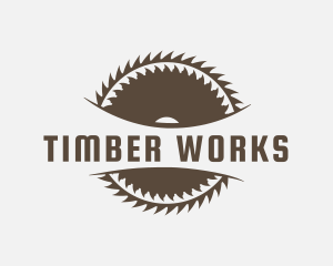 Woodwork Saw Tool logo design