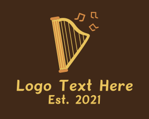 Concert - Musical Harp Instrument logo design