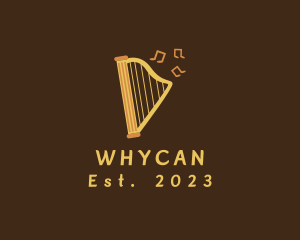 Notes - Musical Harp Instrument logo design