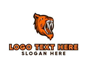 Fangs - Feline Tiger Fangs logo design