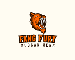 Feline Tiger Fangs logo design