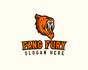 Fangs - Feline Tiger Fangs logo design