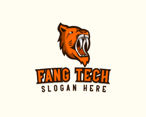 Feline Tiger Fangs logo design