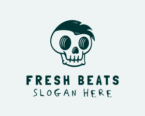 Hip Hop - Green Skull Hip Hop logo design