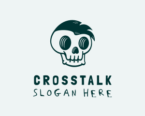 Skate Shop - Green Skull Hip Hop logo design