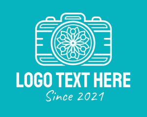 Photograph - White Camera Mandala logo design