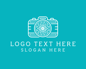 Camera Store - Camera Mandala Outline logo design