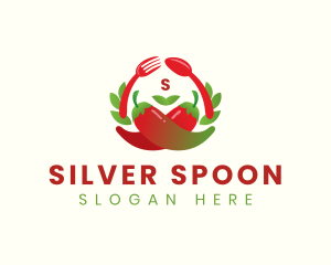 Spoon Fork Chili Restaurant logo design