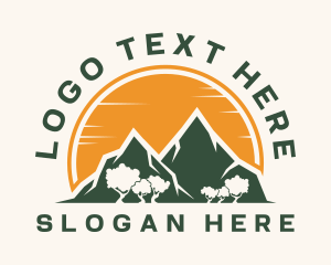 Travel Agency - Forest Mountain Sun logo design