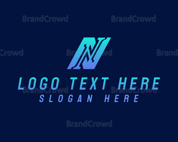 Modern Tech Firm Letter N Logo