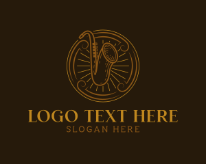 Jazz Saxophone Music Logo