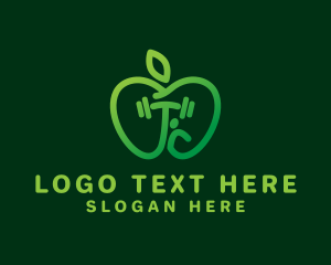 Green Apple Fitness logo design