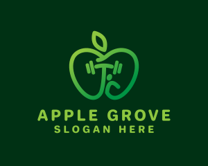 Green Apple Fitness logo design