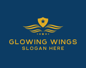 Star Shield Wings logo design