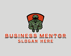 Instructor - Military Fitness Gym logo design