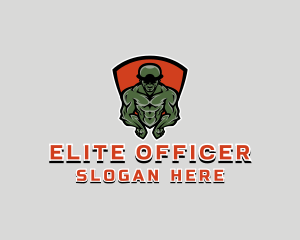 Officer - Military Fitness Gym logo design