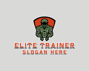 Military Fitness Gym logo design