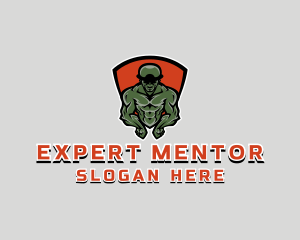 Instructor - Military Fitness Gym logo design