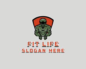 Military Fitness Gym logo design