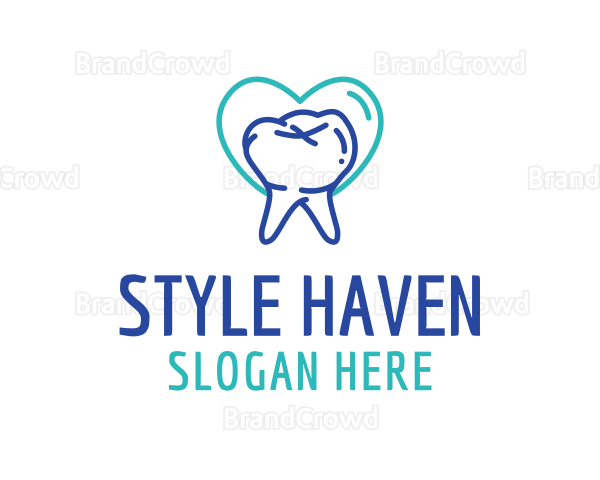 Simple Heart Tooth Logo