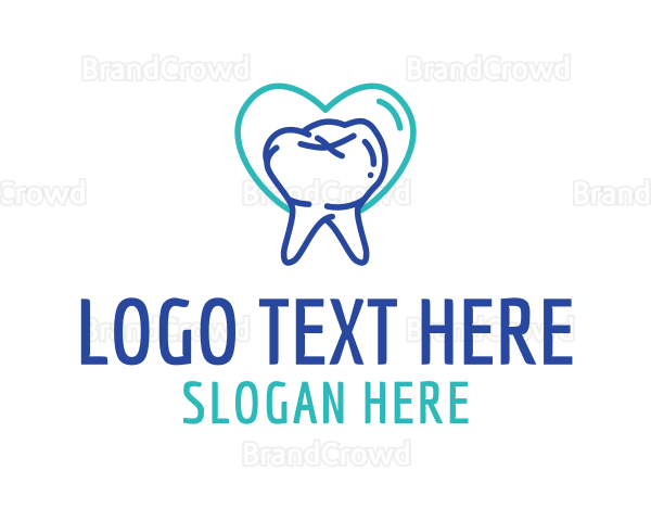 Simple Heart Tooth Logo