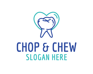 Heart - Simple Heart Tooth logo design