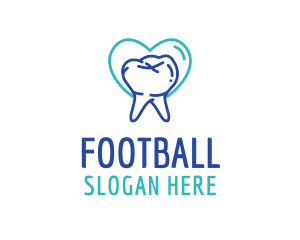 Dentist - Simple Heart Tooth logo design