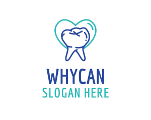 Oral Care - Simple Heart Tooth logo design