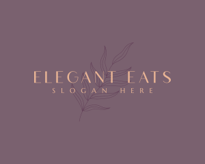 Elegant Beauty Leaf logo design