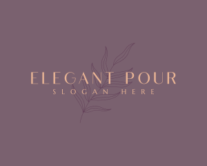 Elegant Beauty Leaf logo design