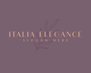 Elegant Beauty Leaf logo design