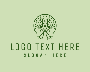 Mangrove Forest - Nature Tree People logo design