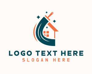 Maintenance - House Squeegee Cleaner logo design