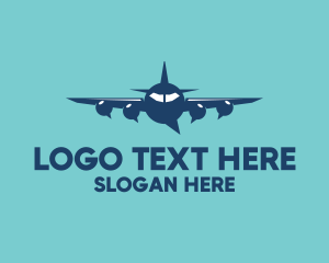 Free Text - Plane Chat Bubbles logo design