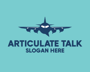 Speech - Plane Chat Bubbles logo design