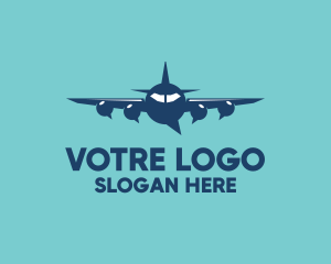 Speech - Plane Chat Bubbles logo design