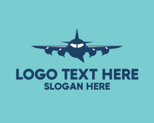 Social App - Plane Chat Bubbles logo design