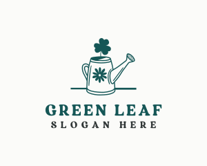 Clover Leaf Watering Can logo design