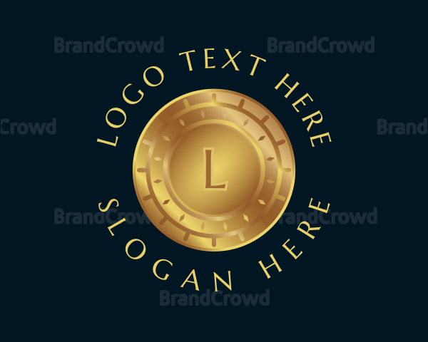 Gold Coin Currency Logo