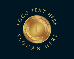 Gold Coin Currency Logo