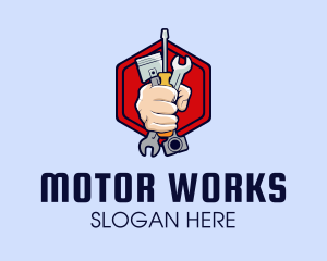 Motor - Car Garage Mechanic logo design