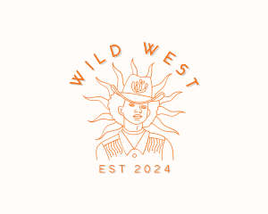 Western Texas Cow Girl logo design