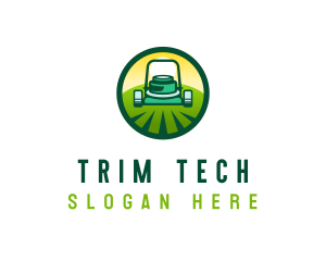 Trimmer - Landscape Lawn Mower logo design