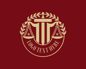 Notary - Justice Law Judicial logo design