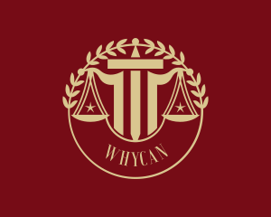 Pillar - Justice Law Judicial logo design
