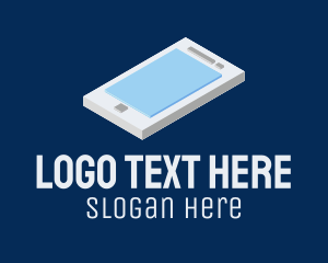 Smartphone - 3D Mobile Phone logo design