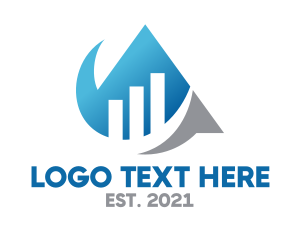 Export - Modern Triangle Statistics logo design